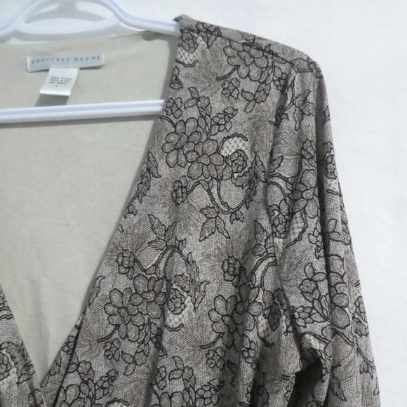 GEOFFREY BEENE | large | Floral Print V-Neck Blouse | Made In USA | NWOT - Picture 5 of 16